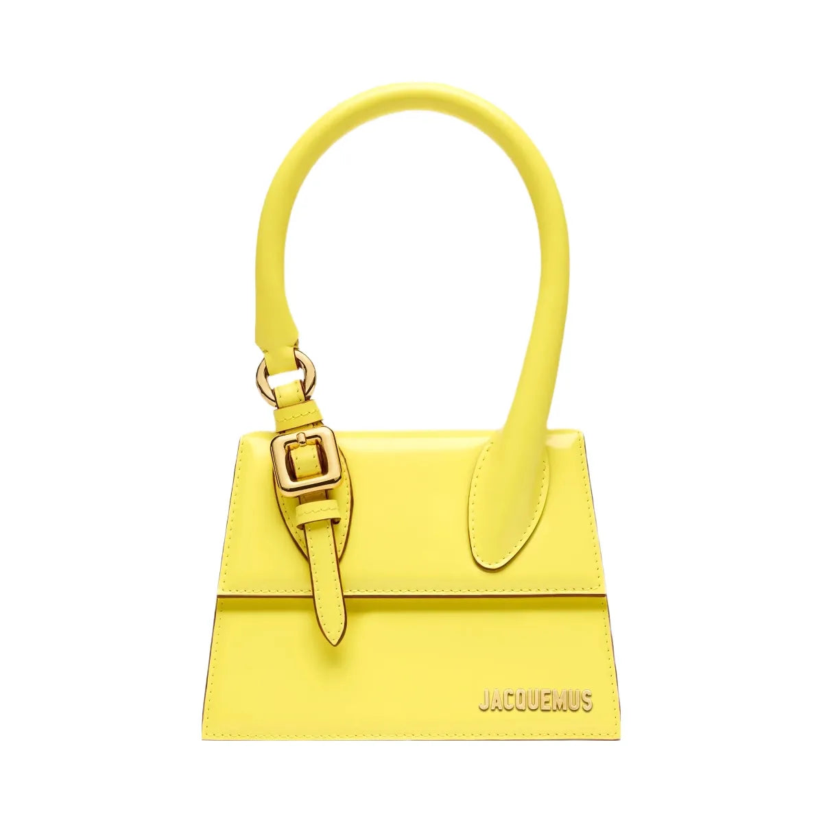 Jacquemus The Medium Chiquito With Buckle Signature Buckled Handbag Yellow
