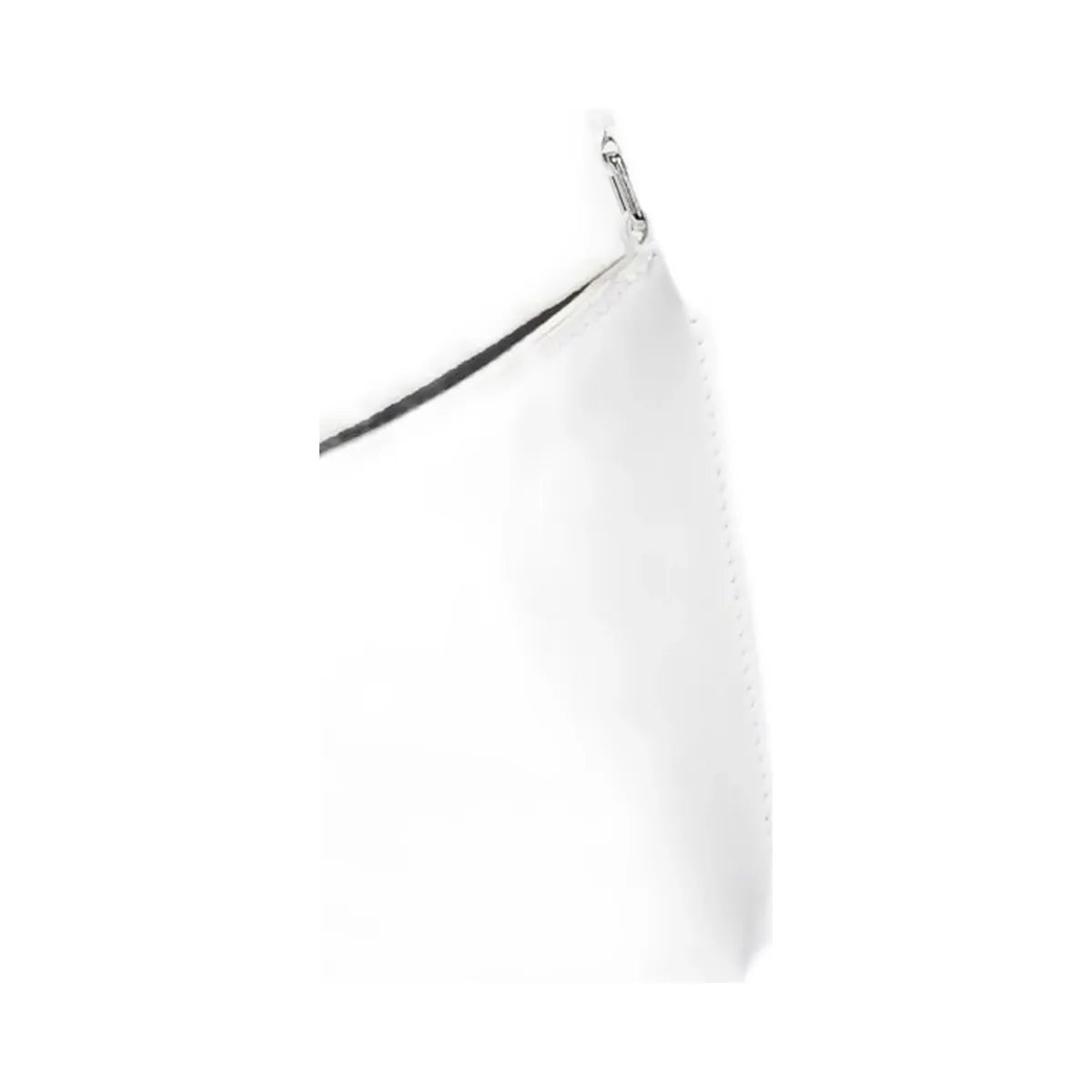 Jacquemus The Ovalo Clutch Shoulder Bag In Glazed Leather White