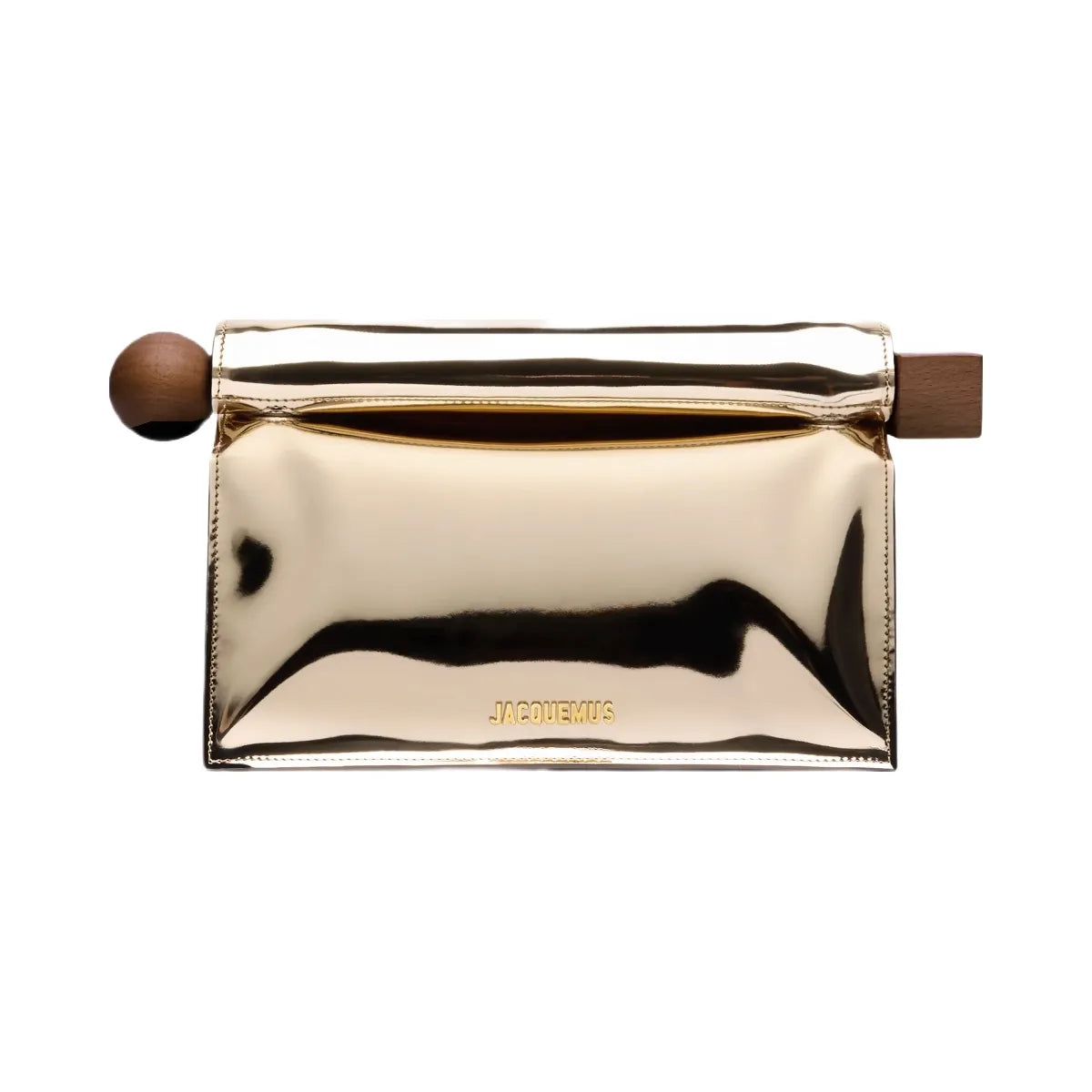 Jacquemus The Rond CarreClutch Take-Away Clutch Gold