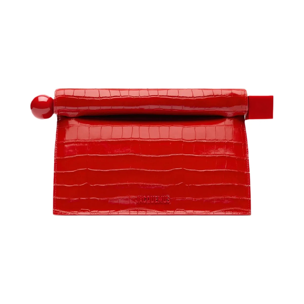 Jacquemus The Rond CarreClutch Take-Out Clutch Red