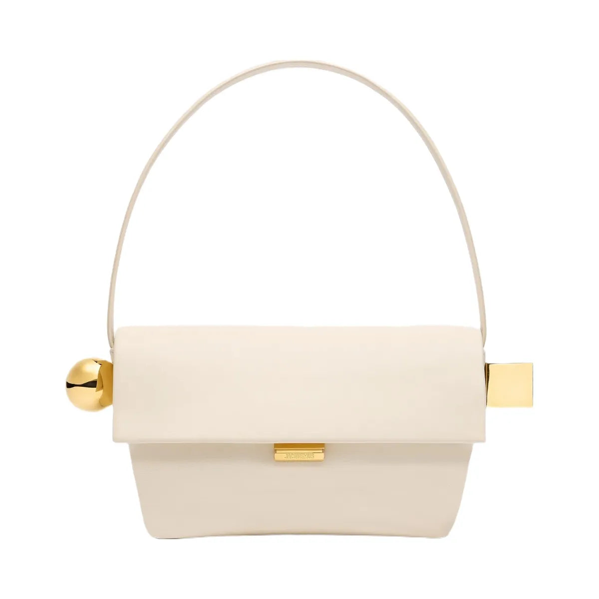 Jacquemus The Rond CarreFolded Shoulder Bag Light Ivory