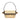 Jacquemus The Rond CarreShoulder Bag With Flap Natural / Dark Brown
