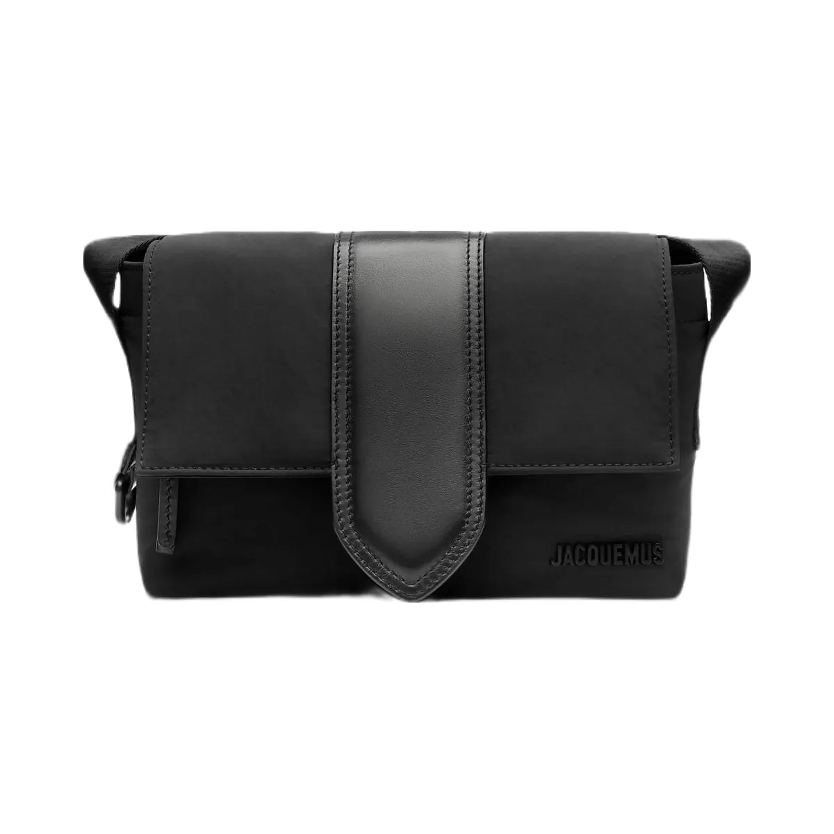 Jacquemus The Small Bambino Messenger Bag Soft Nylon Messenger Bag Black