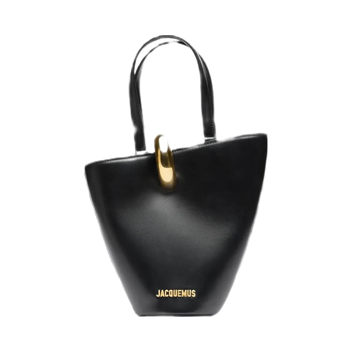 Jacquemus The Small Bambola Asymmetric Mini Bucket Bag Black