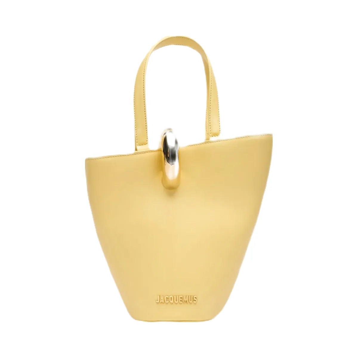 Jacquemus The Small Bambola Asymmetric Mini Bucket Bag Light Yellow