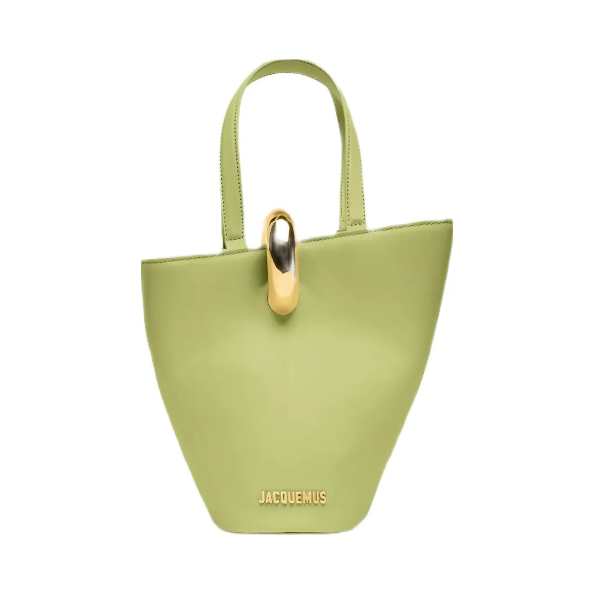 Jacquemus The Small Bambola Small Asymmetric Bucket Bag Green