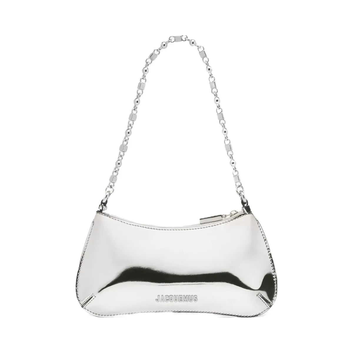 Jacquemus The Small Bisou Chaine Small Shoulder Bag Silver