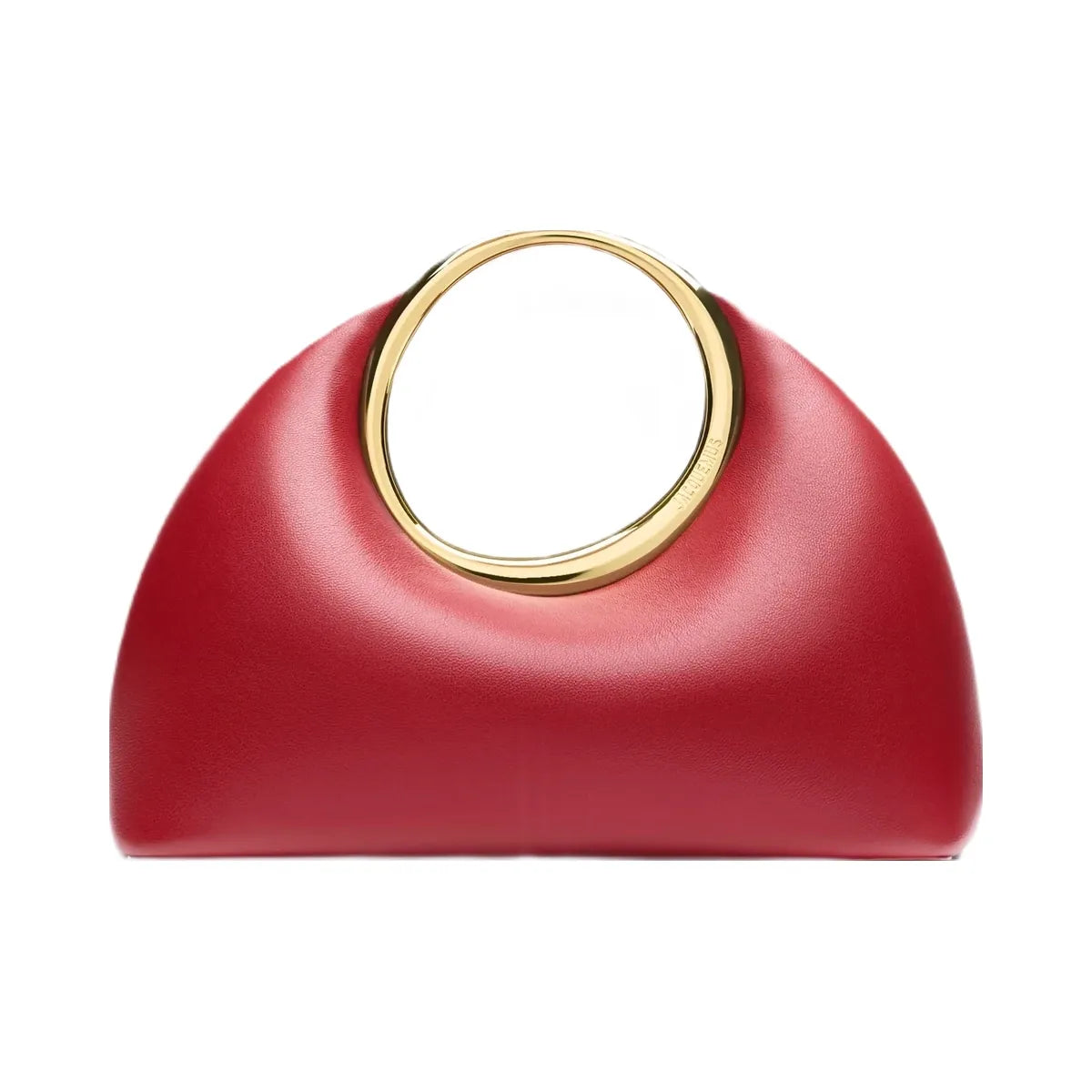 Jacquemus The Small Calino Nappa Leather Handbag Dark Red