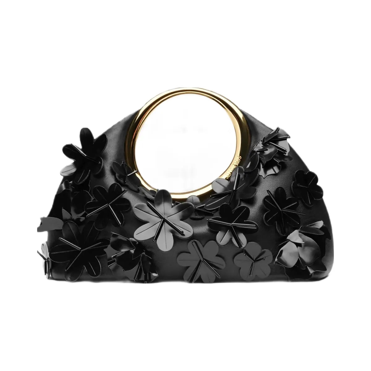 Jacquemus The Small Embroidered Calino Smooth Leather Handbag Black
