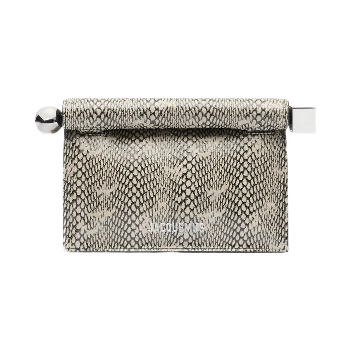 Jacquemus The Small Rond CarreClutch Mini Take-Out Clutch Beige