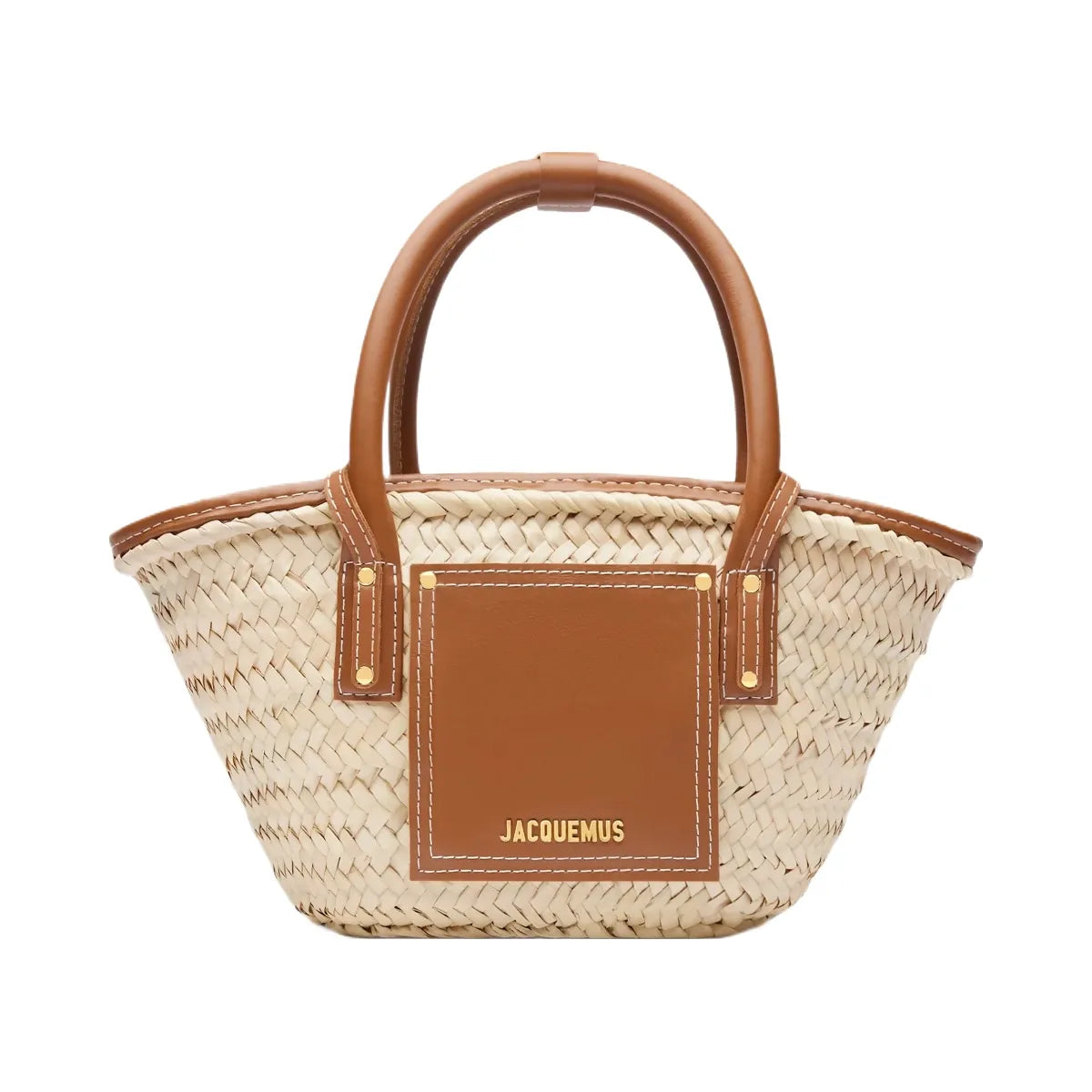 Jacquemus The Small Soli Basket Raphia Beach Basket Bag Light Brown