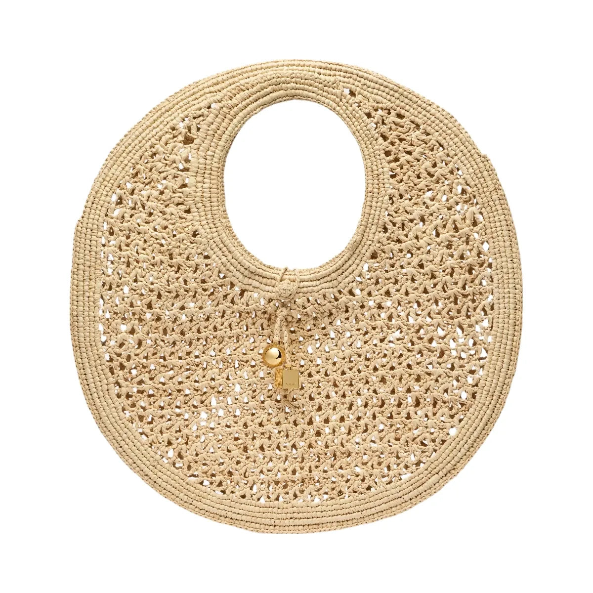 Jacquemus The Spiaggia Round Bag Raffia Circle Bag Natural