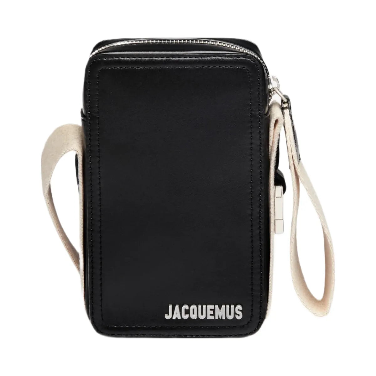 Jacquemus The Vertical Cuerda Smooth Leather Bag Black