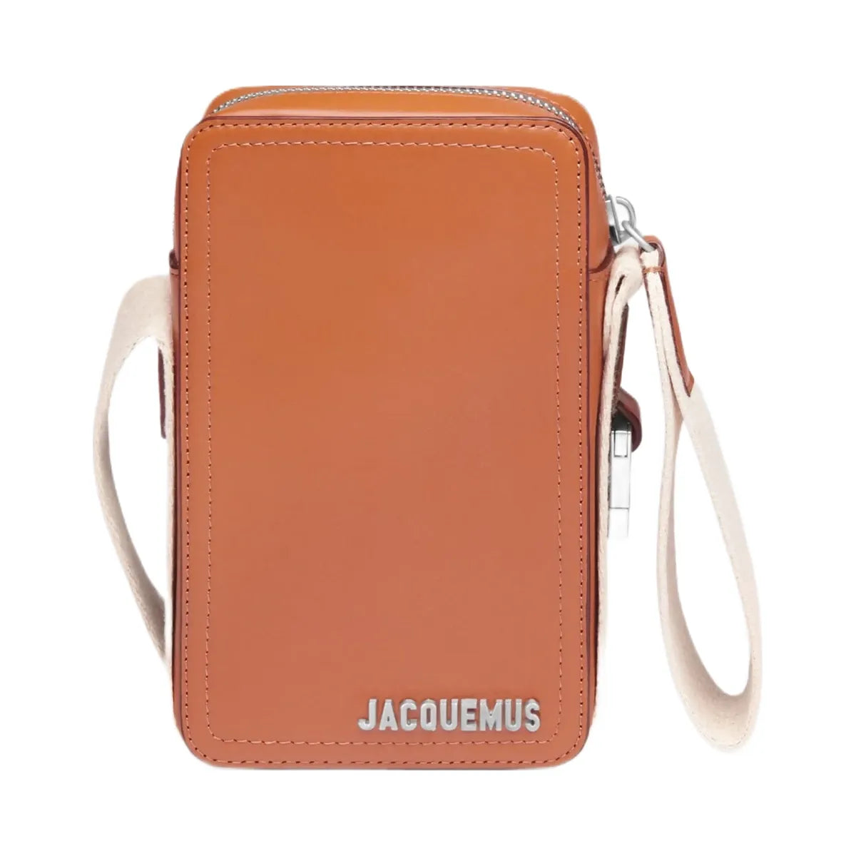 Jacquemus The Vertical Cuerda Smoothed Leather Structured Bag Light Brown