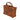 Karl Lagerfeld Autograph Padlock Suede Trunk Bag Dark Tan