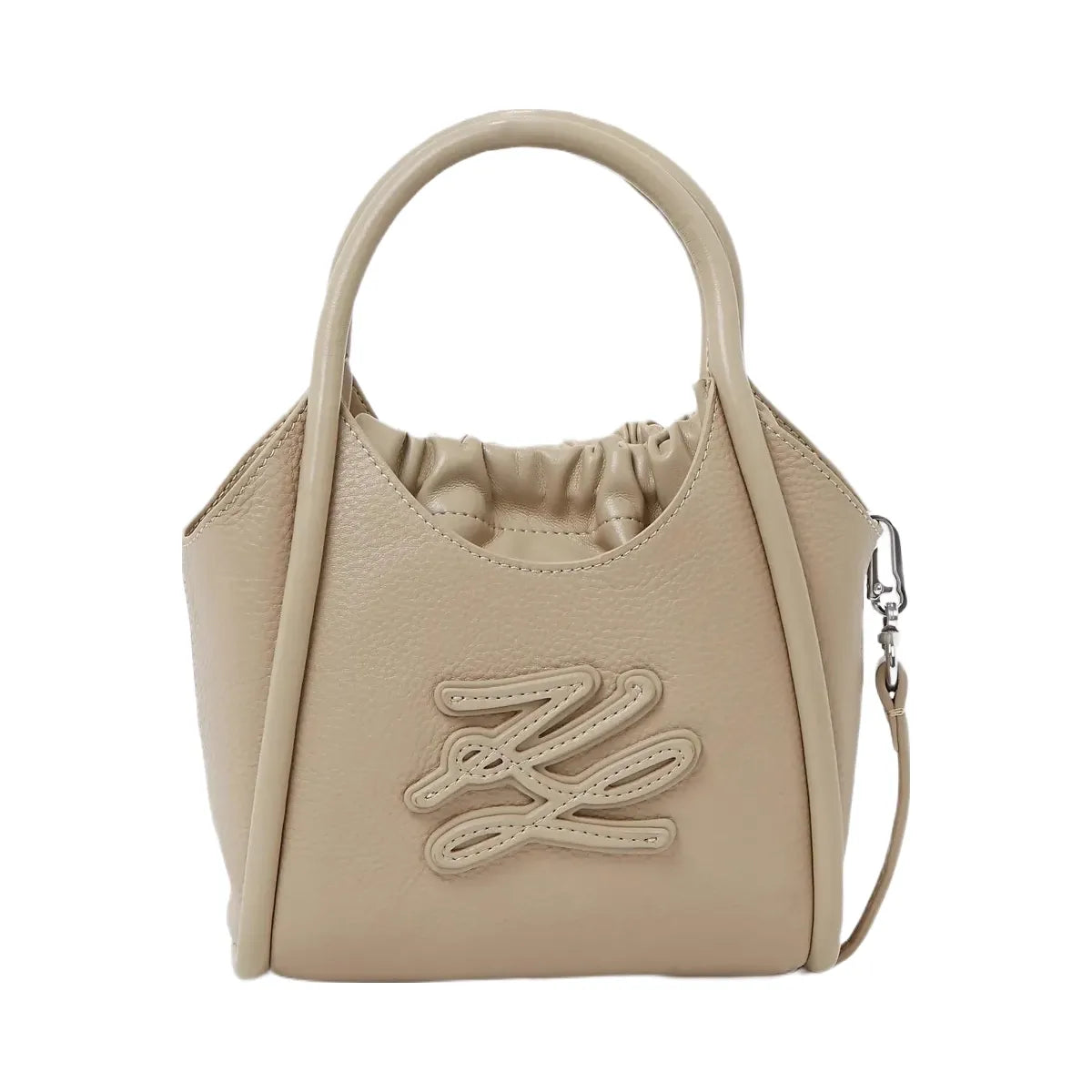 Karl Lagerfeld Autograph Patch Mini Tote Bag Safari