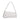 Karl Lagerfeld Geo High-Shine Flap Bag Off White