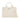 Karl Lagerfeld Ikon Choupette Pin Square Tote Bag Off White