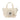 Karl Lagerfeld Ikon Circle Choupette Rhinestones Shopper Off White