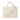 Karl Lagerfeld Rue St-Guillaume Square Patch Medium Tote Bag Natural