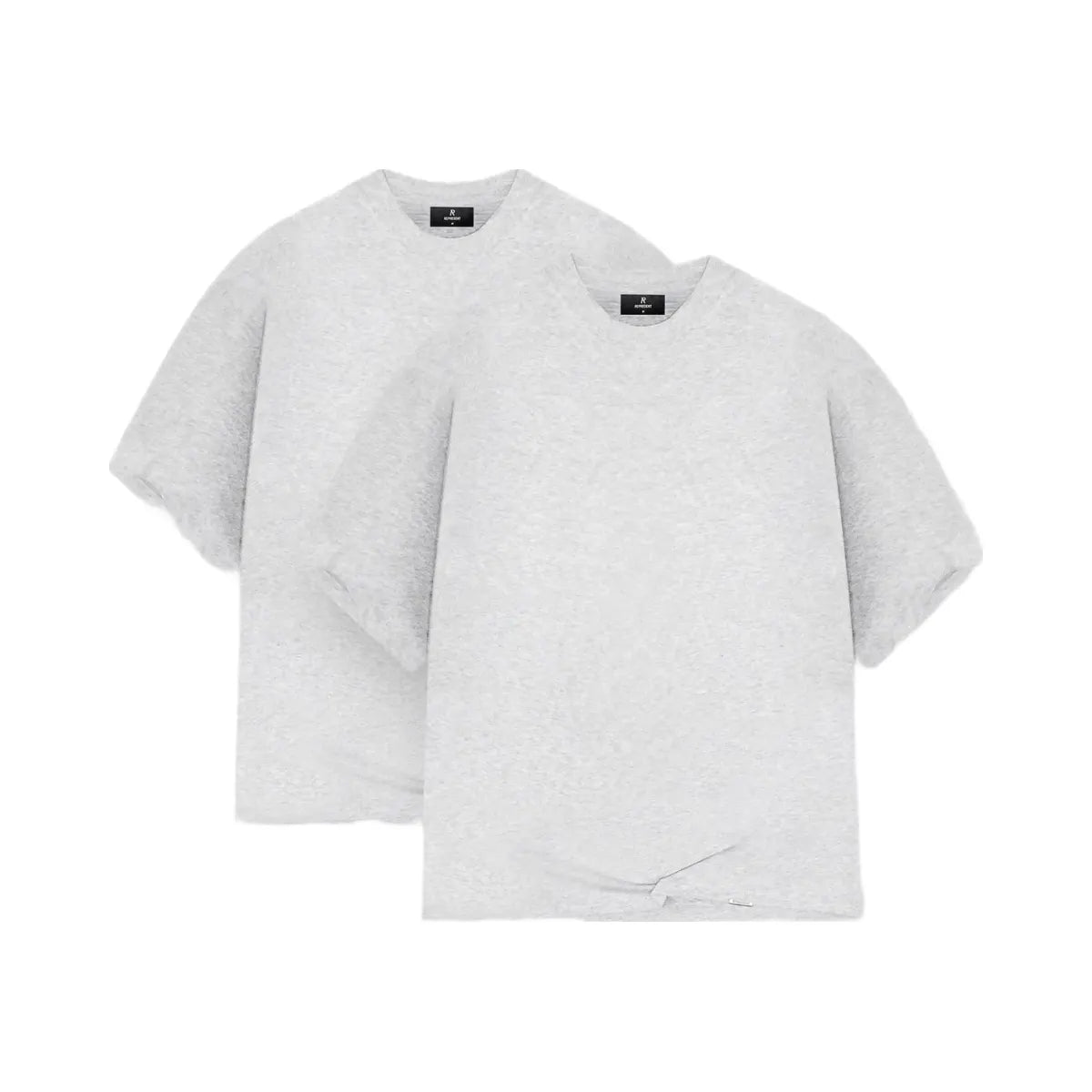 Represent 2 X Initial Boxy T Shirt Ice Grey Marl