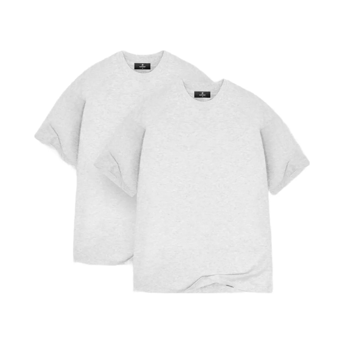 Represent 2 X Initial Oversized T Shirt Ice Grey Marl