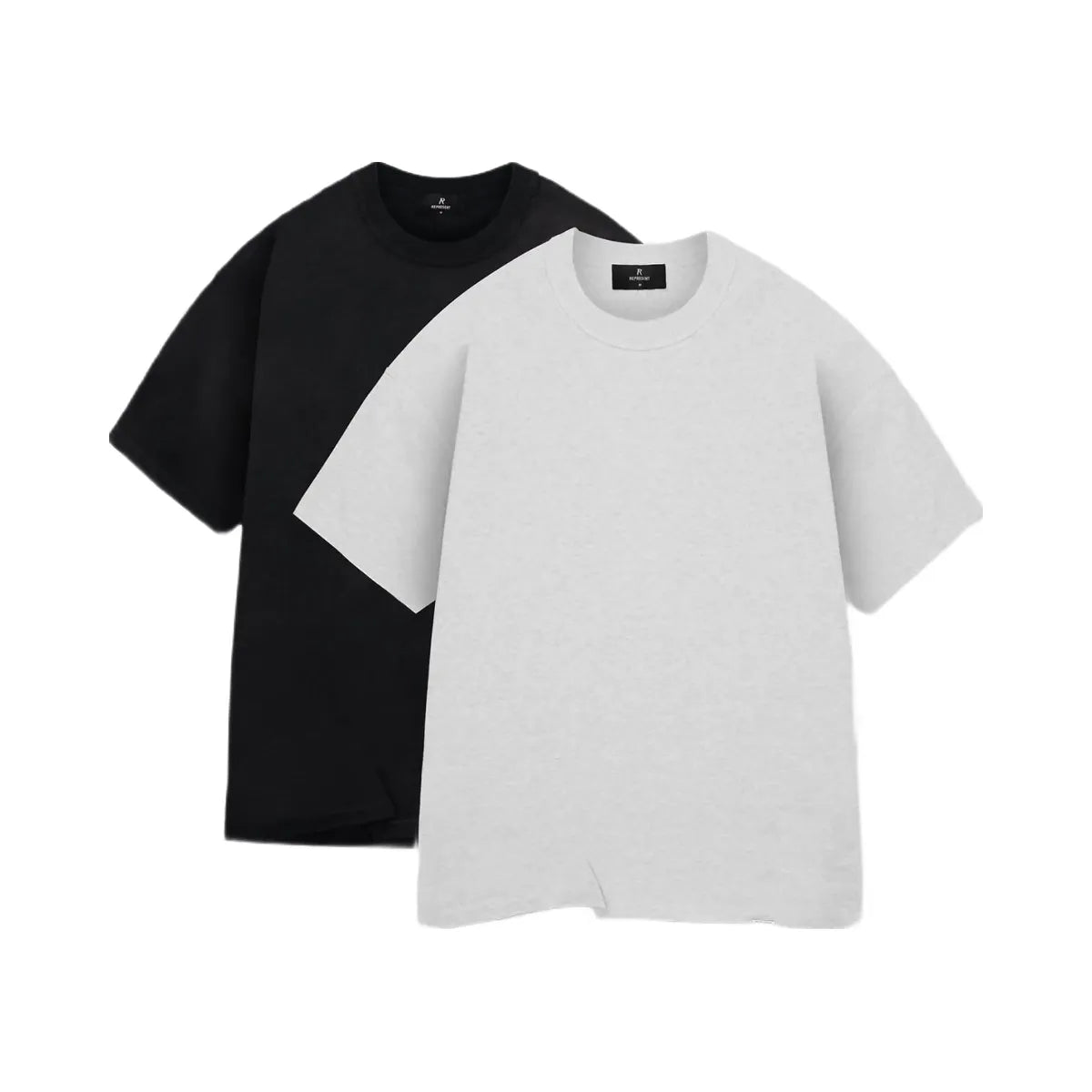 Represent 2 X Initial T Shirt Black Ice Grey Marl