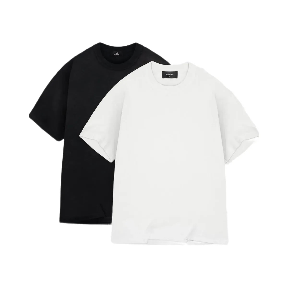 Represent 2 X Initial T Shirt Flat White Black