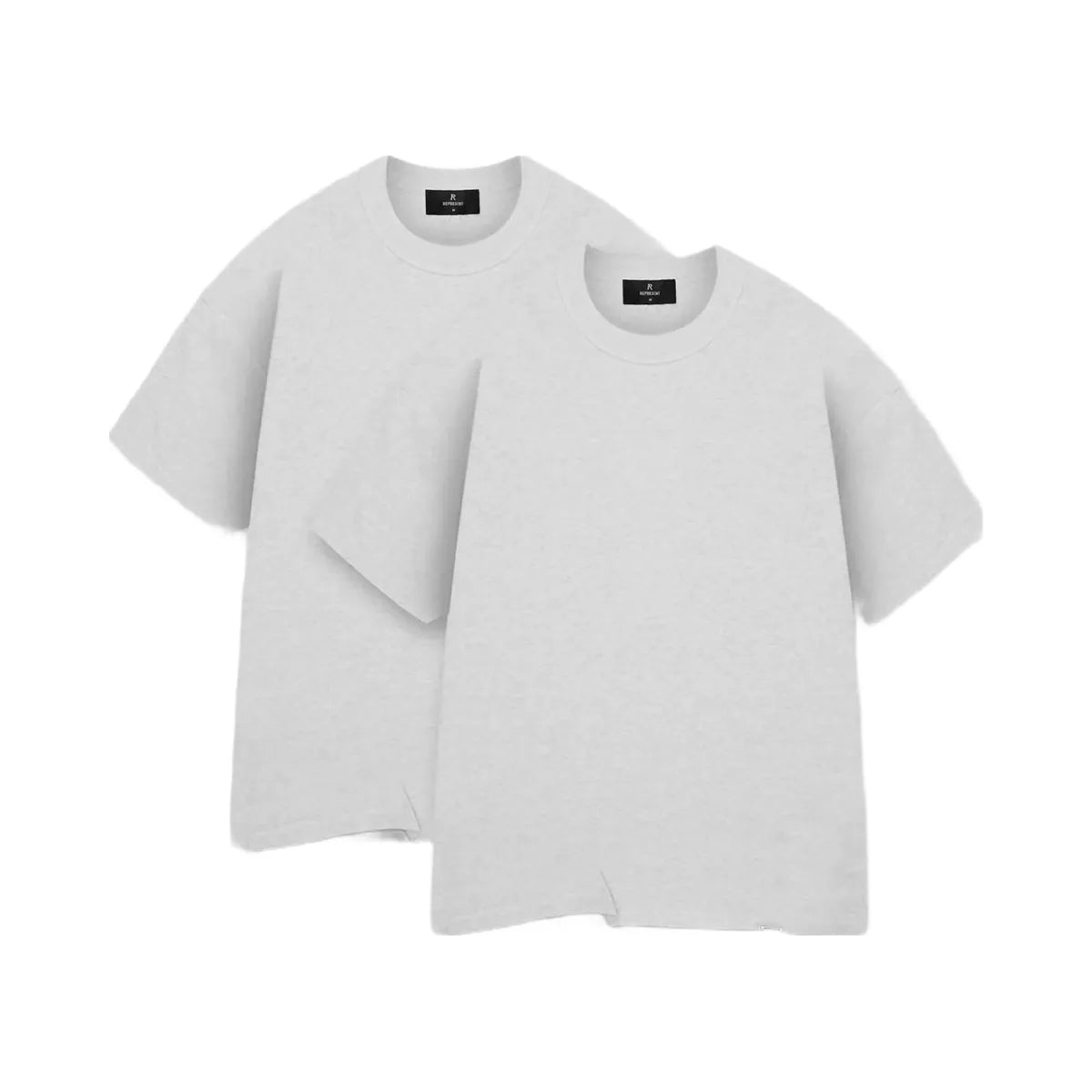 Represent 2 X Initial T Shirt Ice Grey Marl