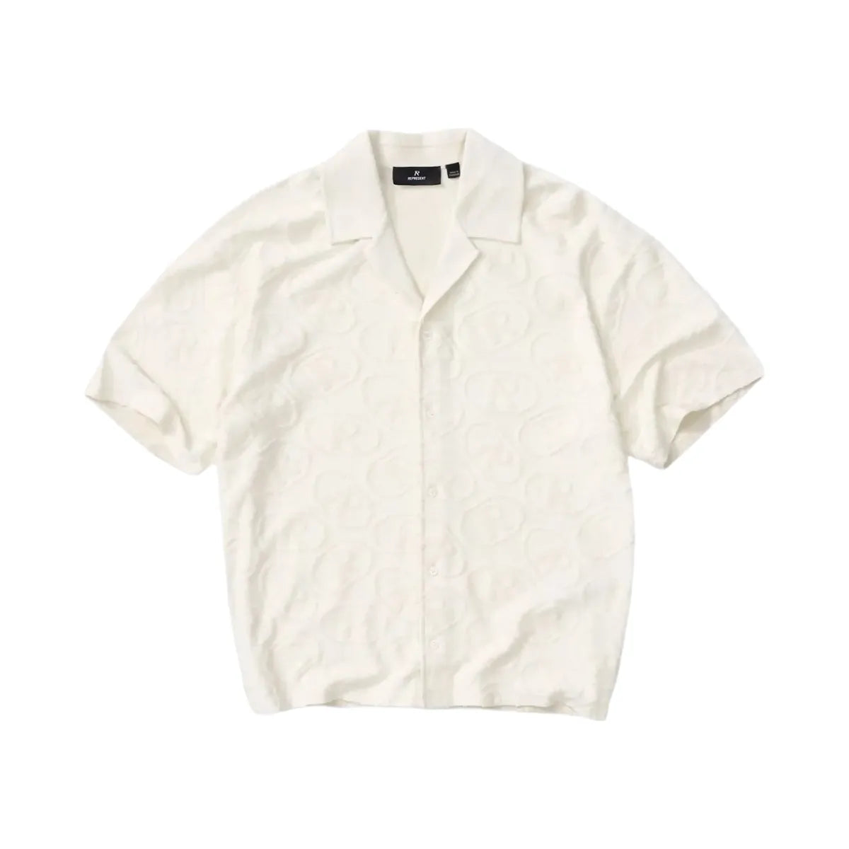 Represent All Over Print Towel Shirt Aged White