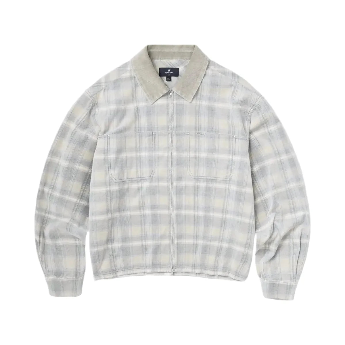Represent Cord Zip Flannel Shirt Mineral