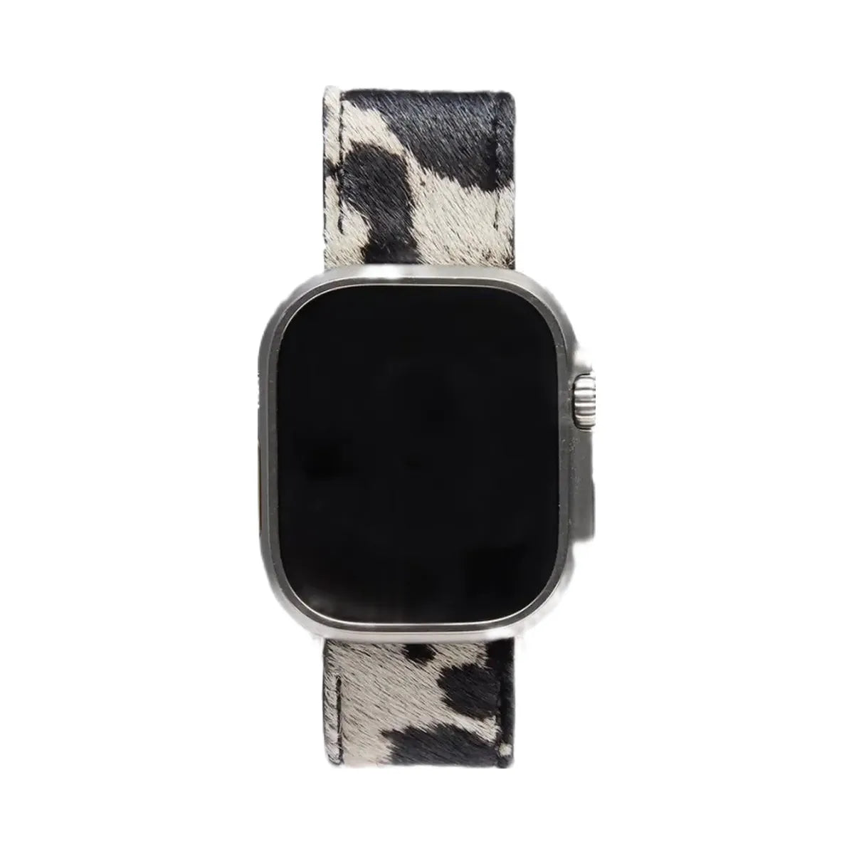 Represent Cowhide Watch Strap Flat White Jet Black