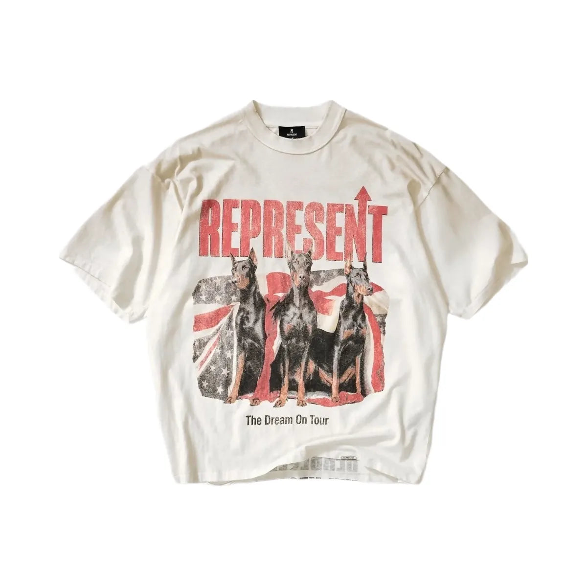 Represent Dream On Tour T Shirt Washed Ecru
