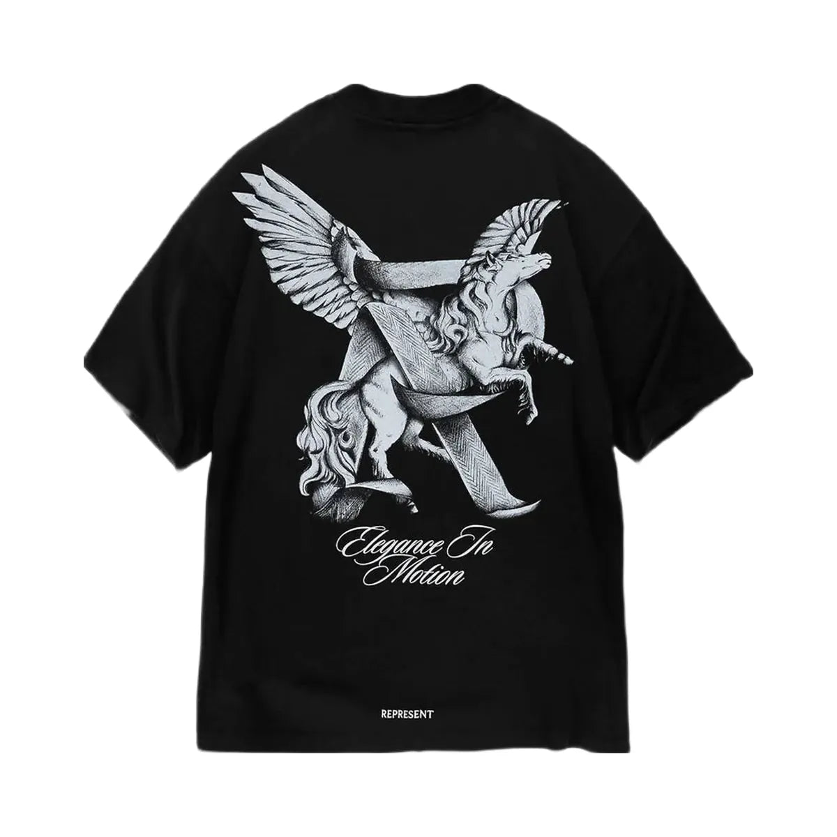 Represent Elegance In Motion T Shirt Black/White