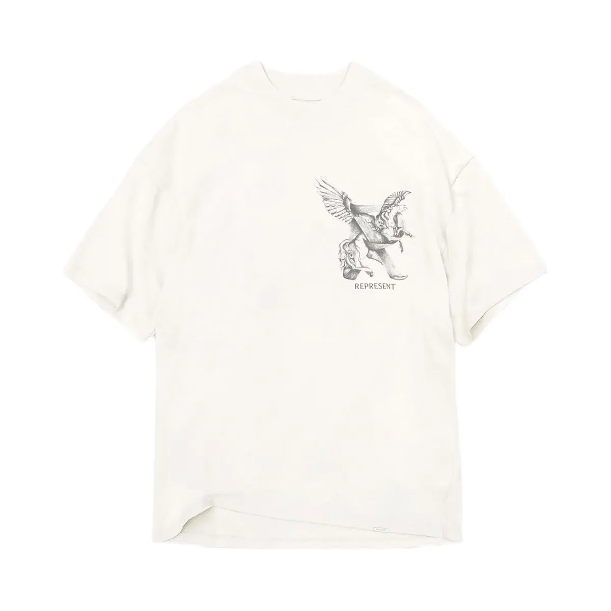 Represent Elegance In Motion T Shirt Flat White