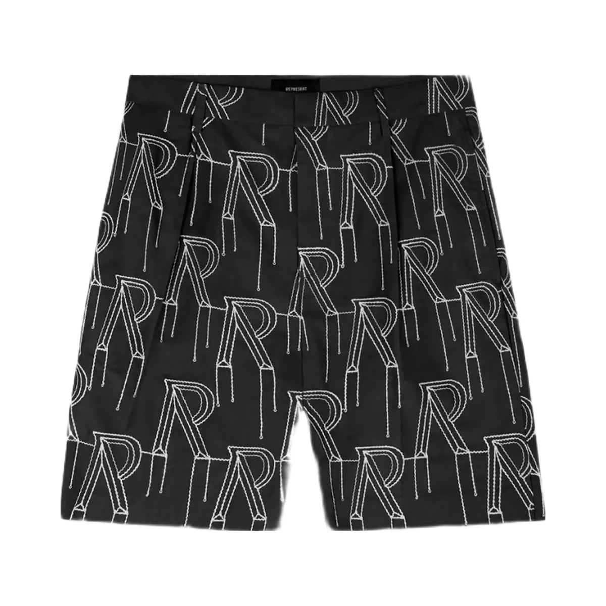 Represent Embroidered Initial Tailored Short Black