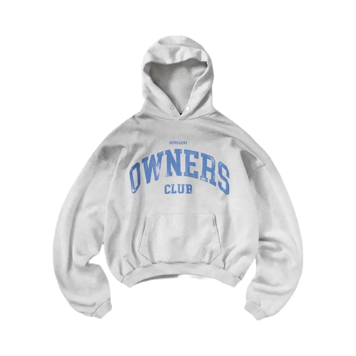 Represent Fw25 Represent Owners Club Hoodie Sprayed Ice Grey Marl