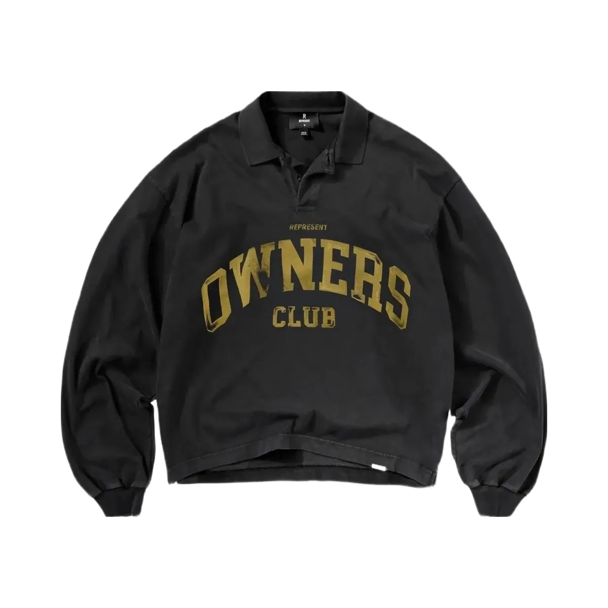 Represent Fw25 Represent Owners Club Rugby Polo Faded Black