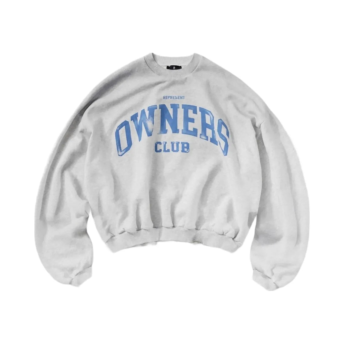 Represent Fw25 Represent Owners Club Sweater Sprayed Ice Grey Marl