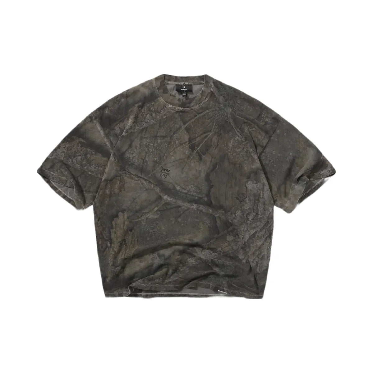 Represent Initial Overdye Realtree Boxy T Shirt Overdyed Black
