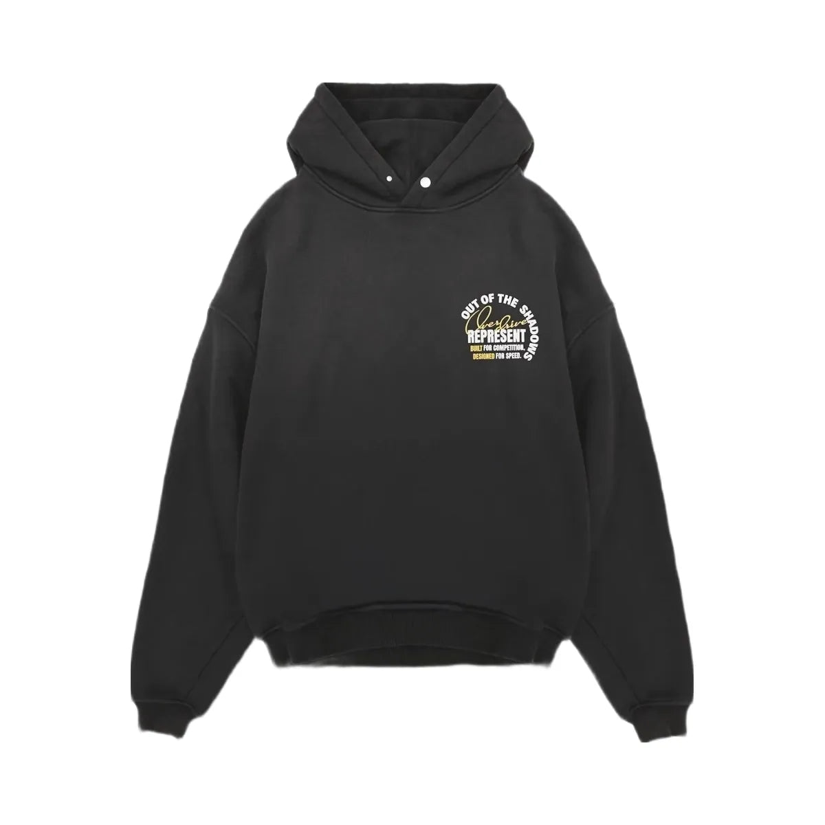 Represent Out Of The Shadows Hoodie Stained Black