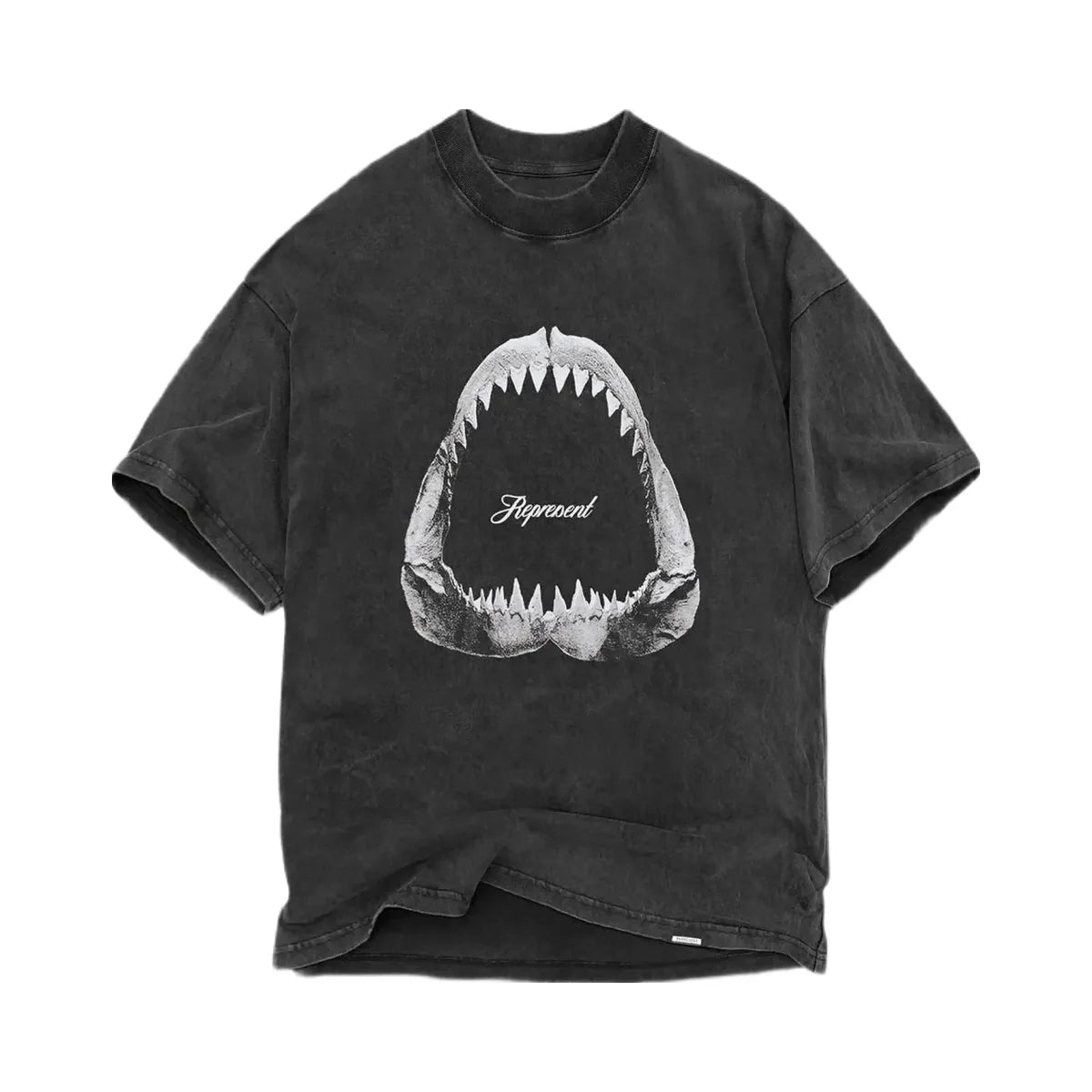 Represent Shark Jaws T Shirt Vintage Grey