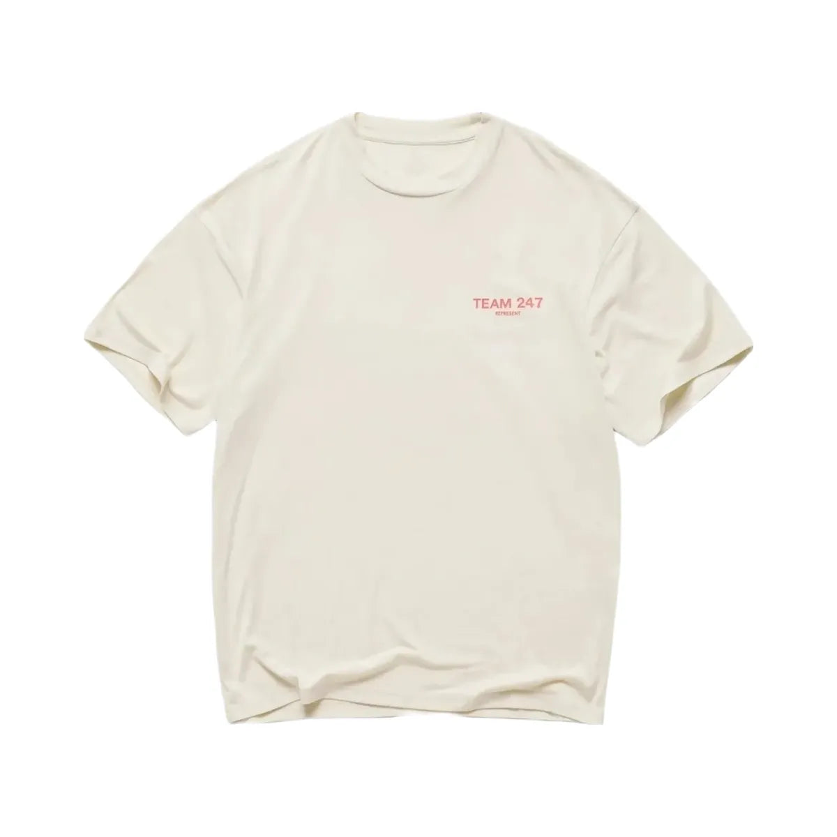 Represent Team 247 Oversized T Shirt Cream Ss26
