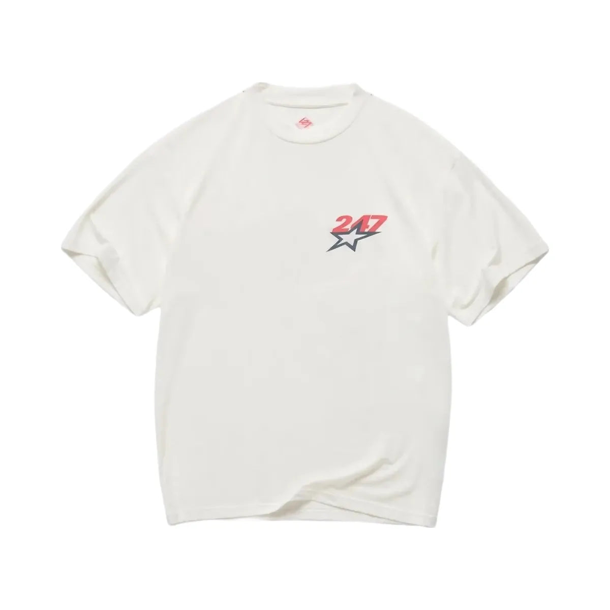 Represent Team 247 Star Oversized T Shirt Flat White