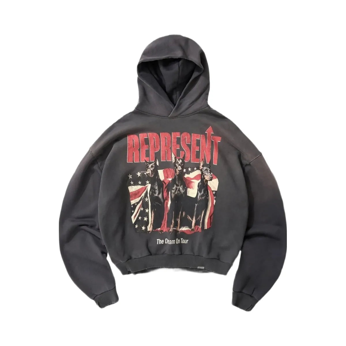 Represent The American Dream Tour Hoodie Sun Fade Grey