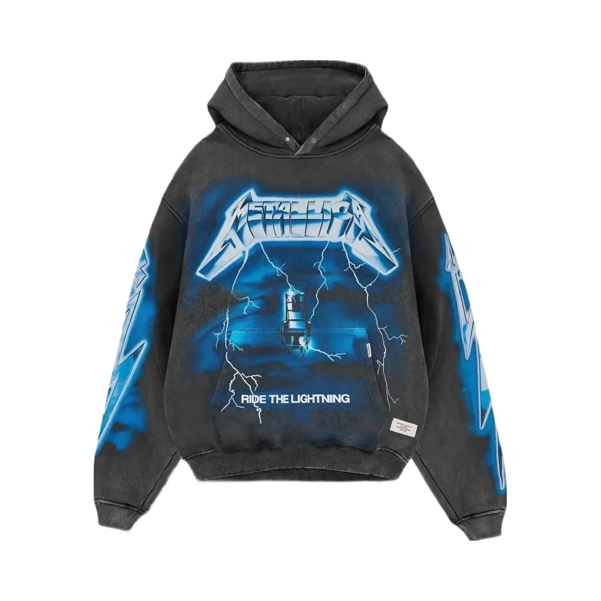 Represent X Metallica Ride The Lightning Hoodie Vintage Grey