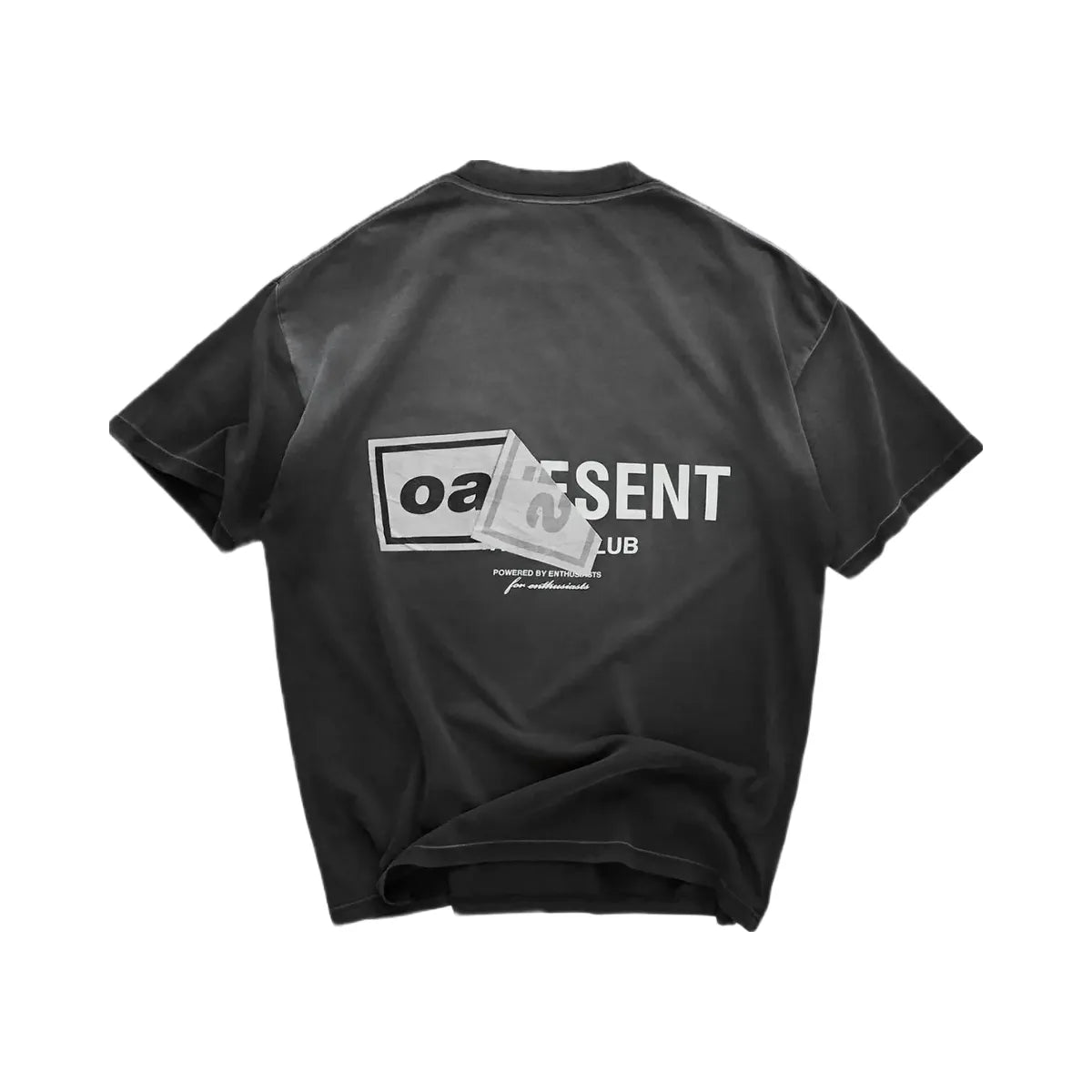 Represent X Oasis Owners Club T Shirt Stained Black