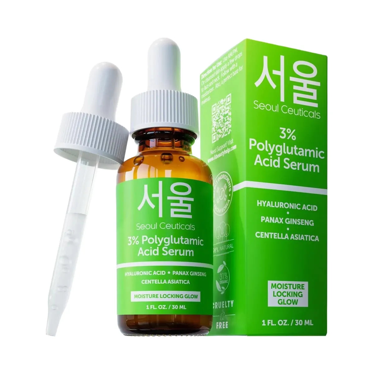 Seoul Ceuticals Korean Skin Care 3% Polyglutaimic Acid Serum