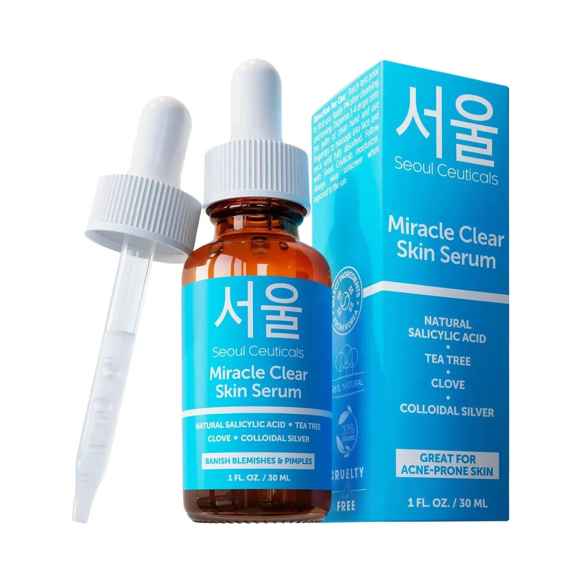 Seoul Ceuticals Korean Skin Care Miracle Clear Skin Serum