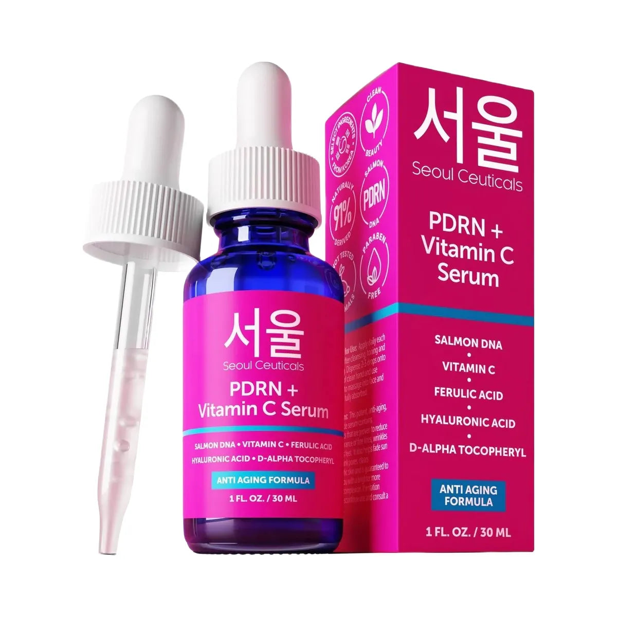 Seoul Ceuticals Korean Skin Care PDRN + Vitamin C Serum